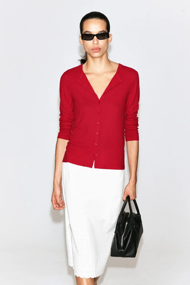 Jersey Cardigan Top