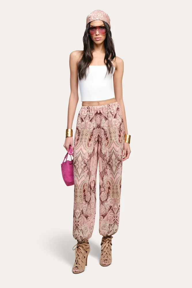 Annie Silk Palazzo Pant
