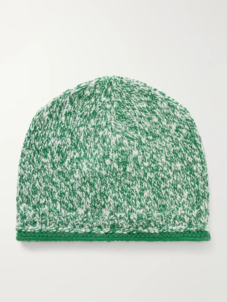 Marled cashmere beanie