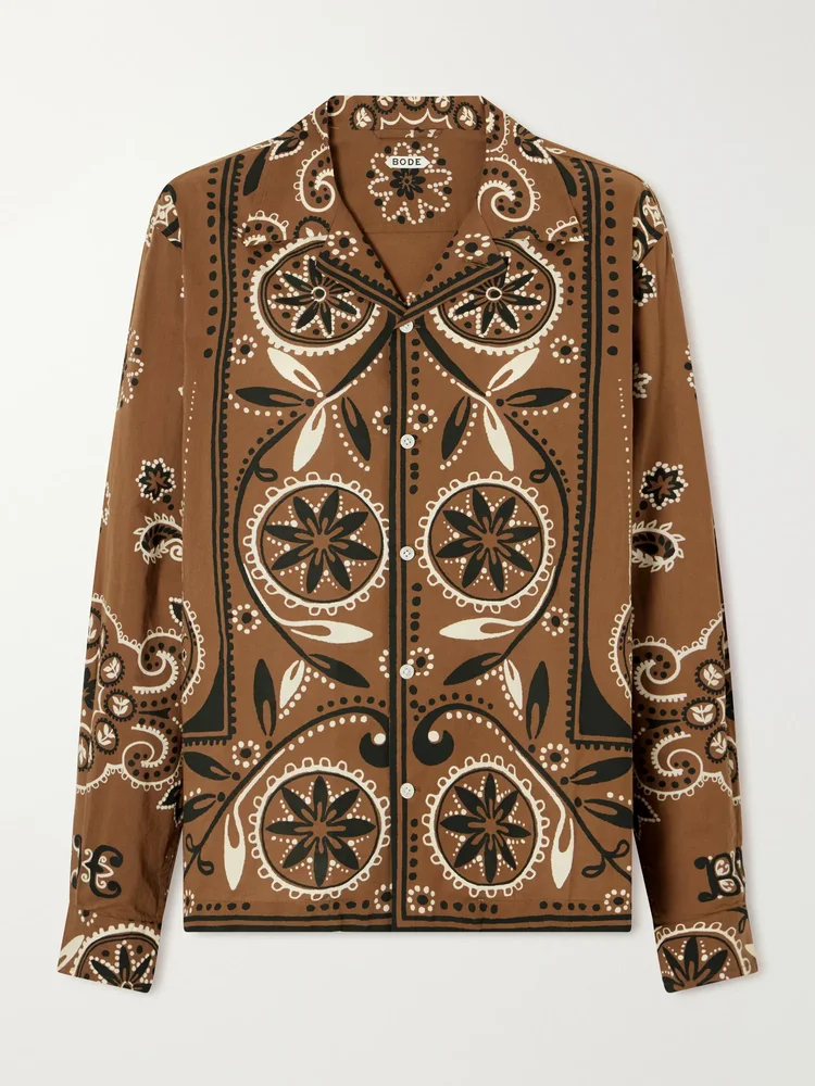 Bandana paisley-print cotton shirt