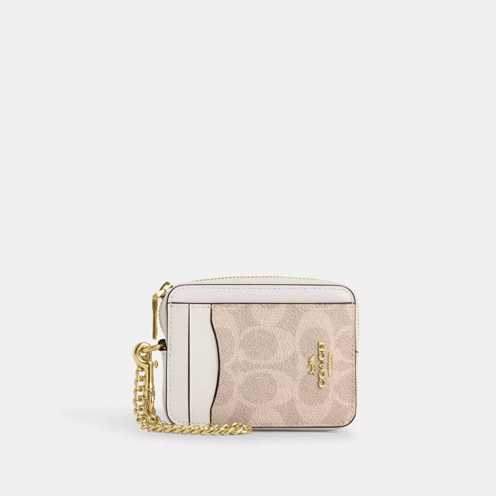 Zip Card Case In Signature Canvas