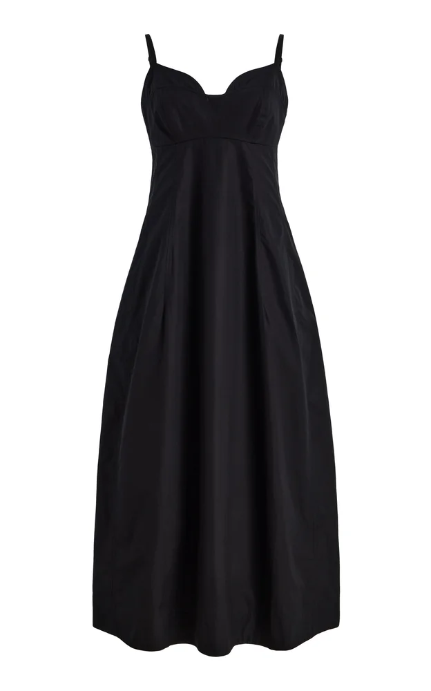 Cotton Sateen Midi Dress