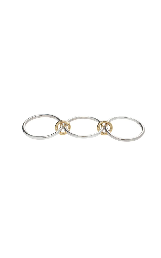 Solarium 18K Yellow Gold, Sterling Siver Ring