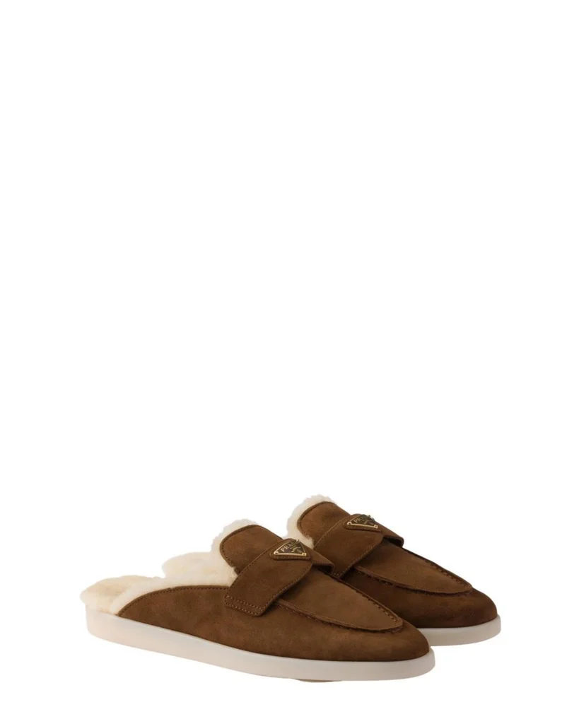 Suede And Shearling Slippers
