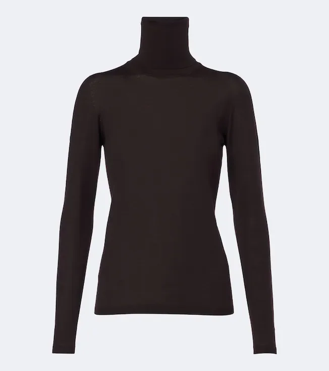 Virgin wool turtleneck sweater