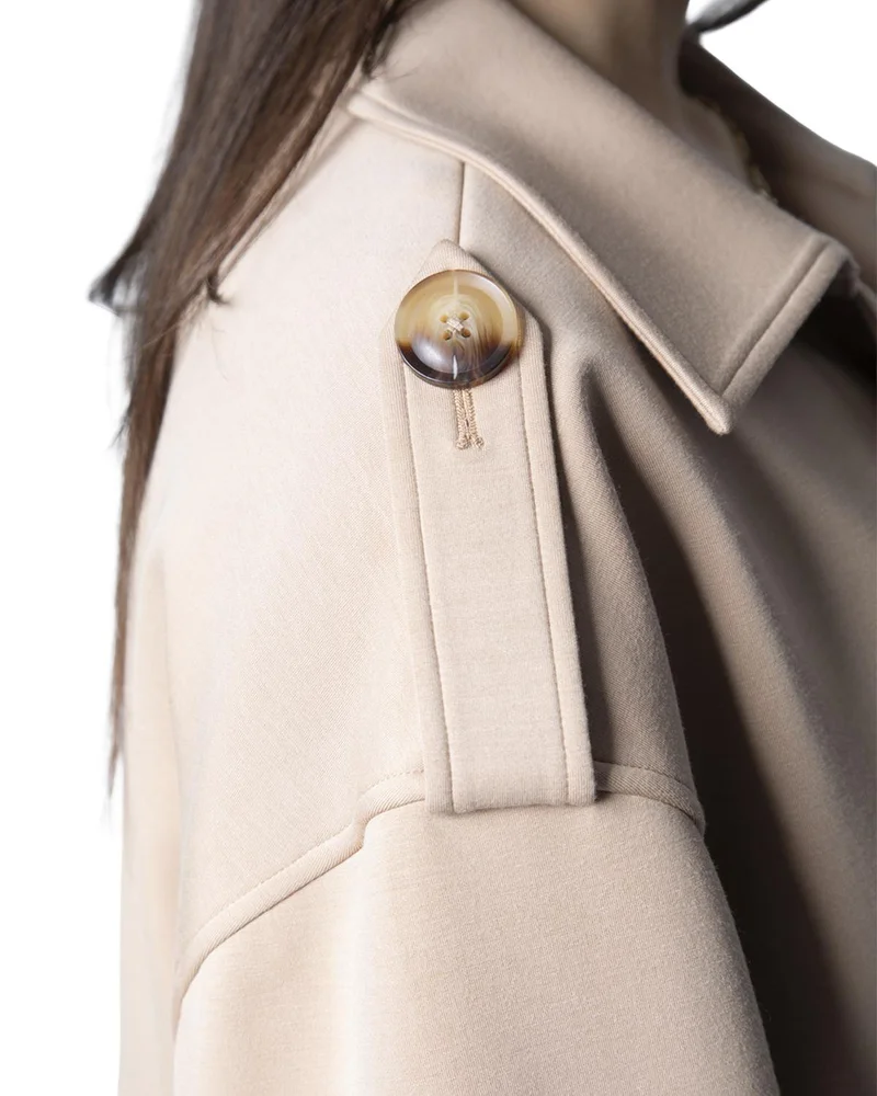 Charli Cropped Scuba Trench