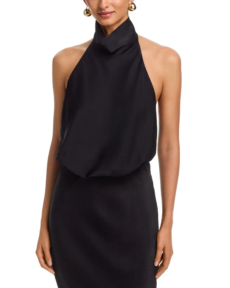 Sandri Satin High Neck Top