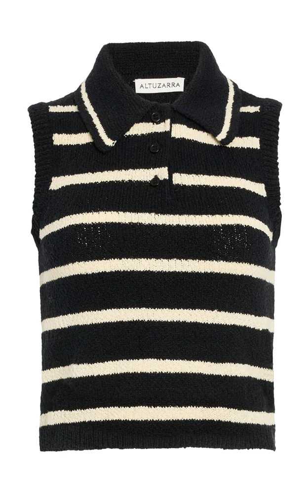 Elmer Striped Cotton-Blend Top