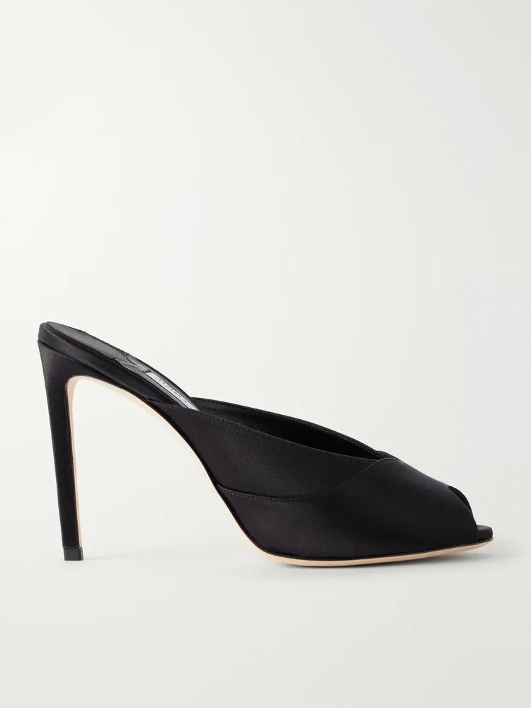 Brigitte 100 satin mules