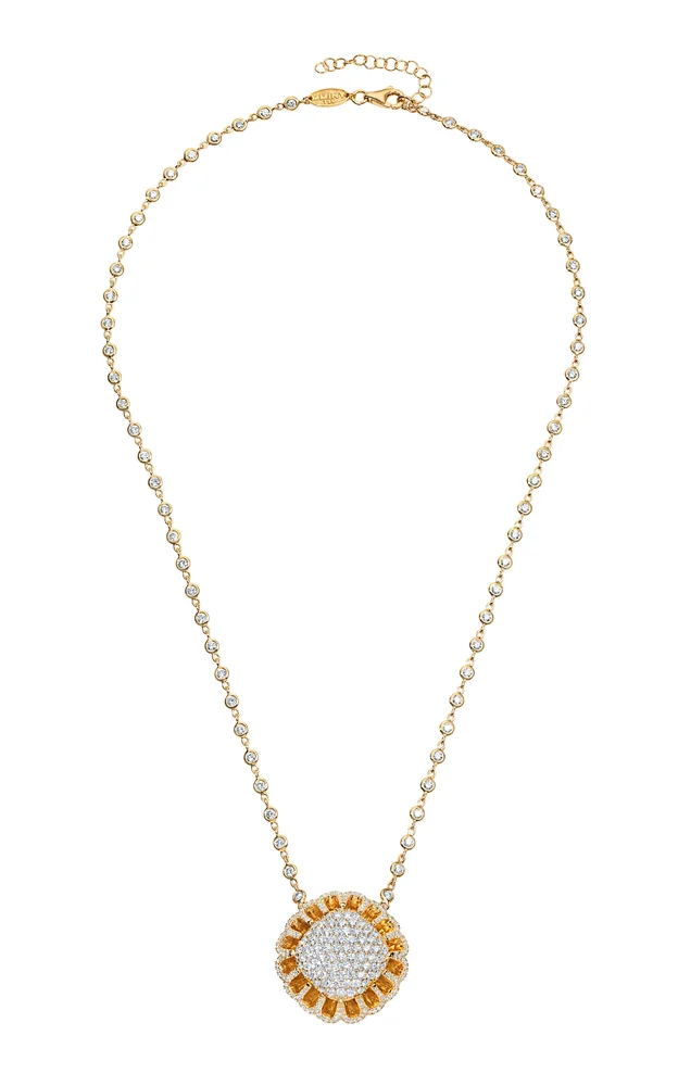 Floating 18k Yellow Gold Diamond Necklace