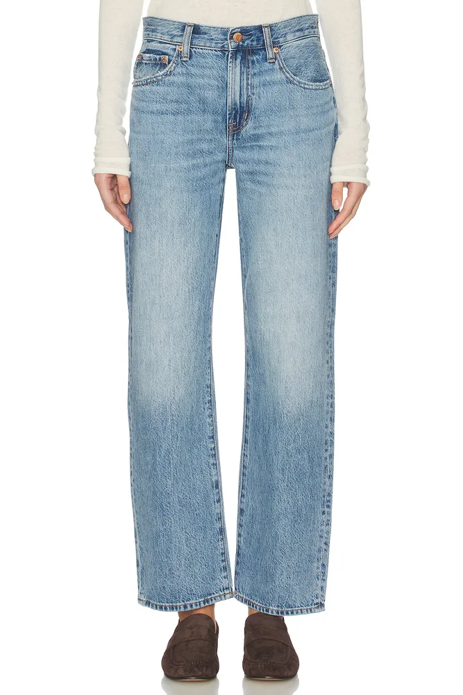 Lexi Mid Rise Bowed Straight Jeans