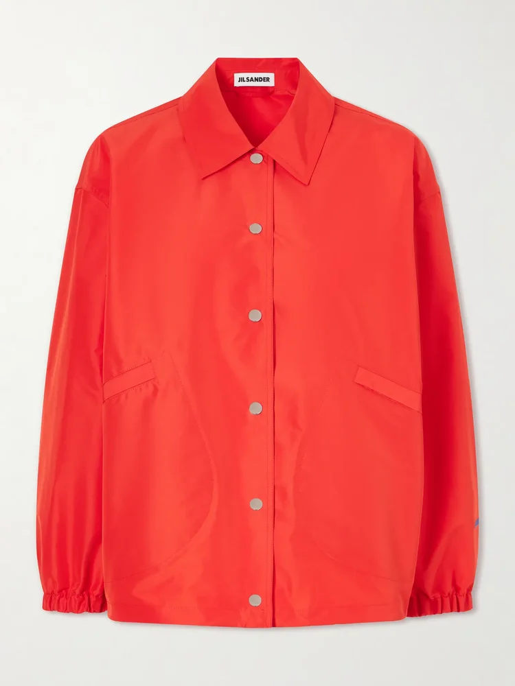 Logo-embossed shell jacket