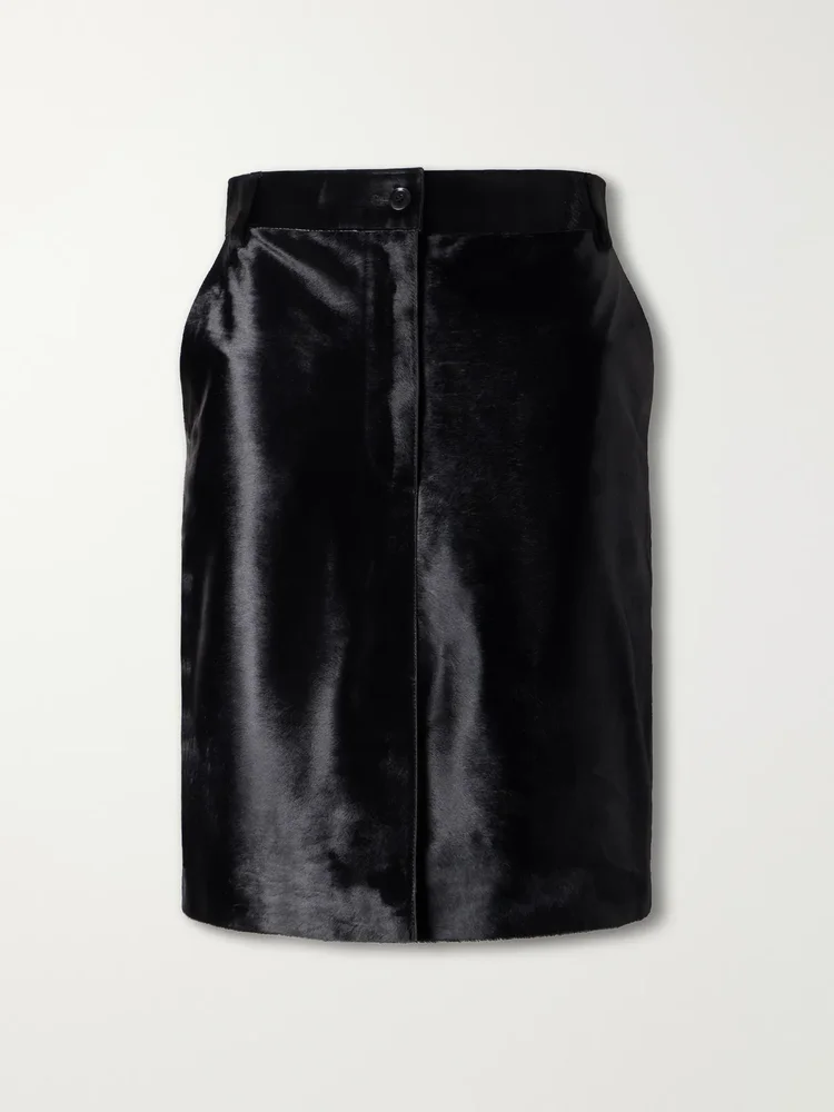 Debi calf hair midi skirt