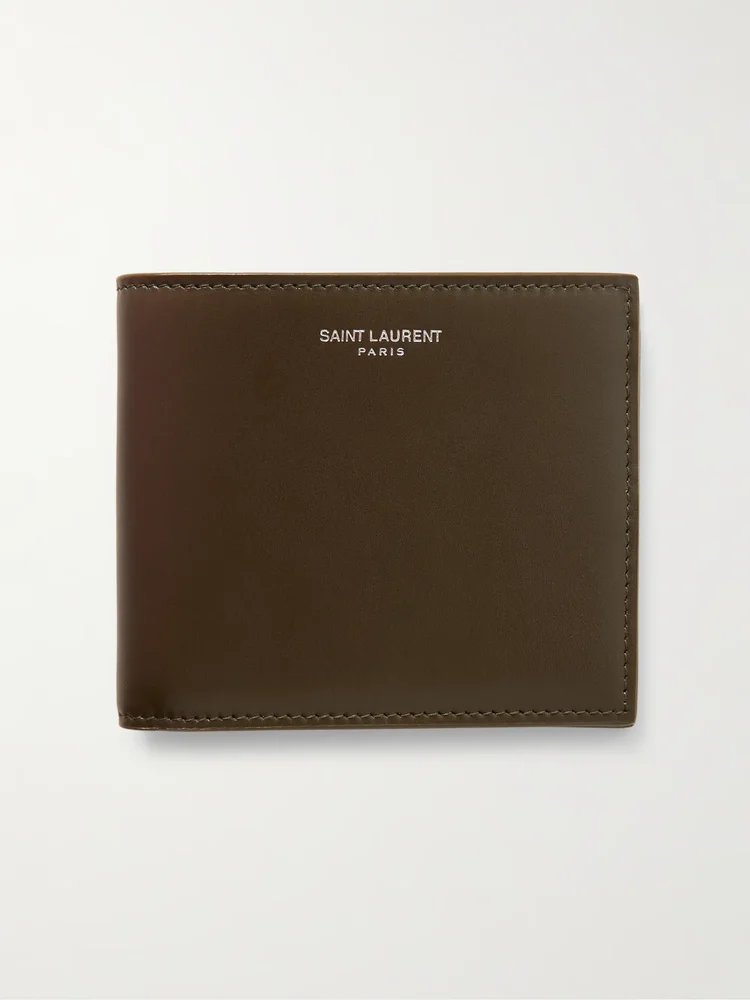 Logo-Print Leather Billfold Wallet
