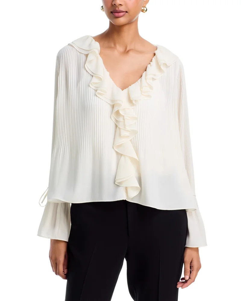 Nixen Ruffled Pleated Top