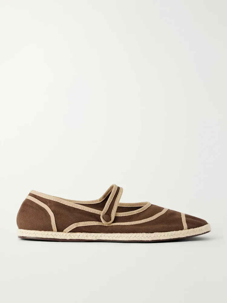Nora Canvas Espadrille Mary Jane Flats
