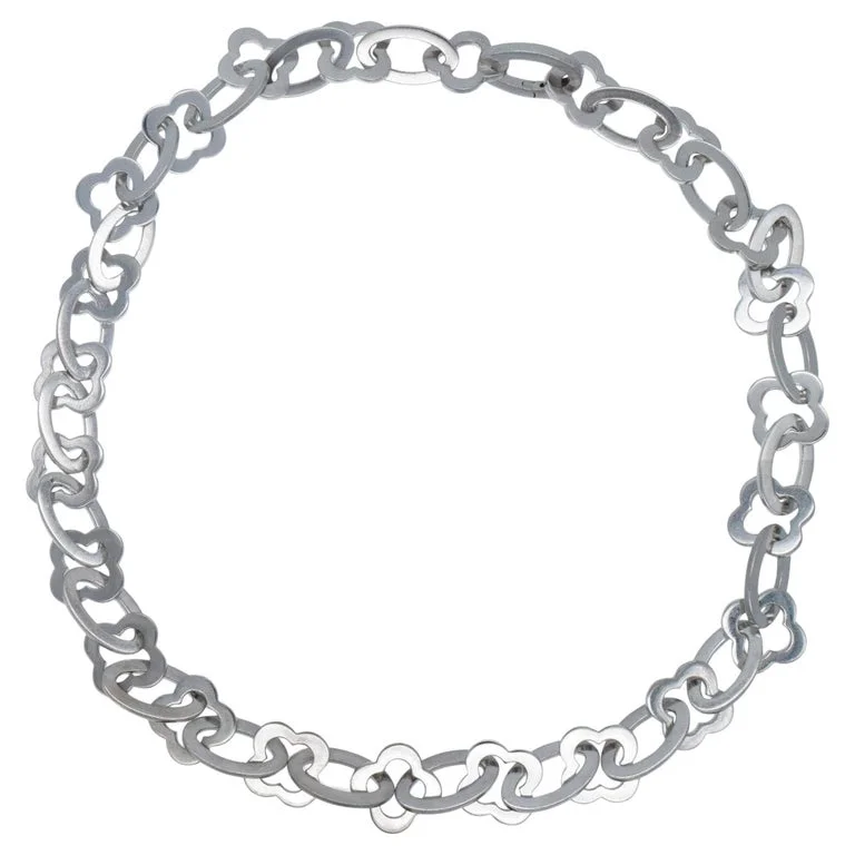 Byzantine Alhambra Necklace In 18k White Gold