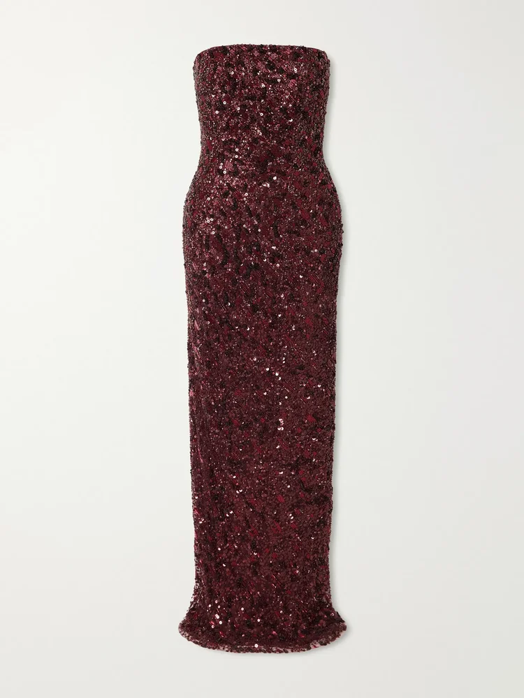 Sirocco sequined tulle gown