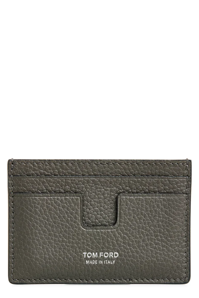 T-Line Soft Grain Leather Card Holder with Money Clip