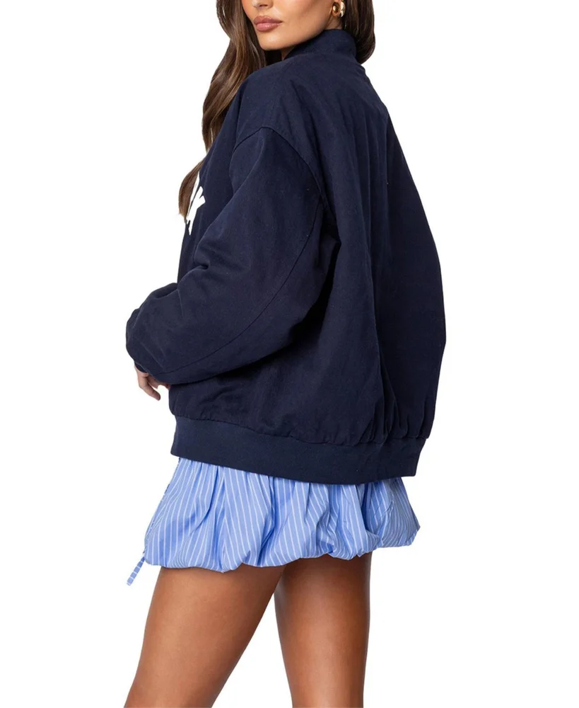 Big Apple Oversized Bomber Jacket