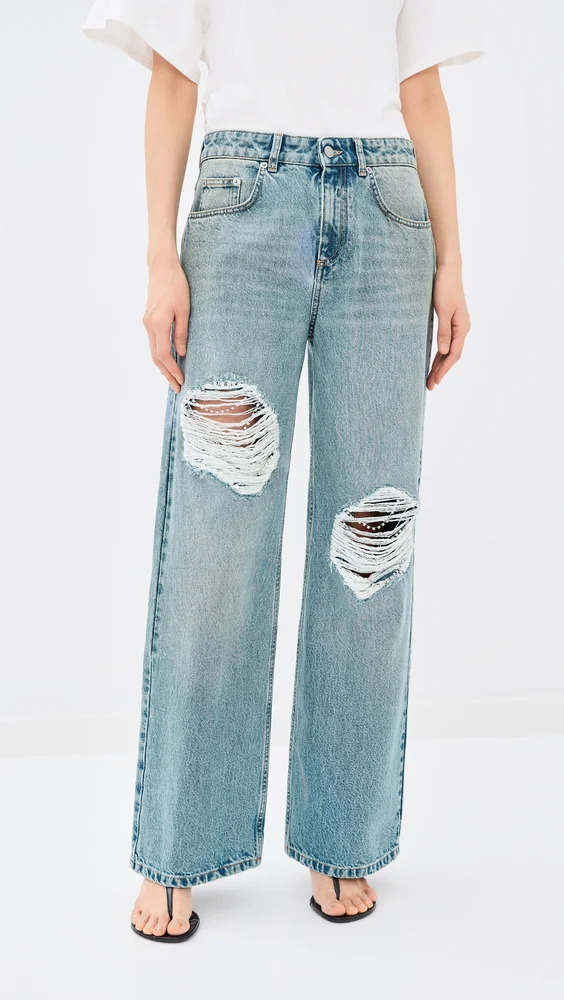 Crystal Fray Relaxed Jeans