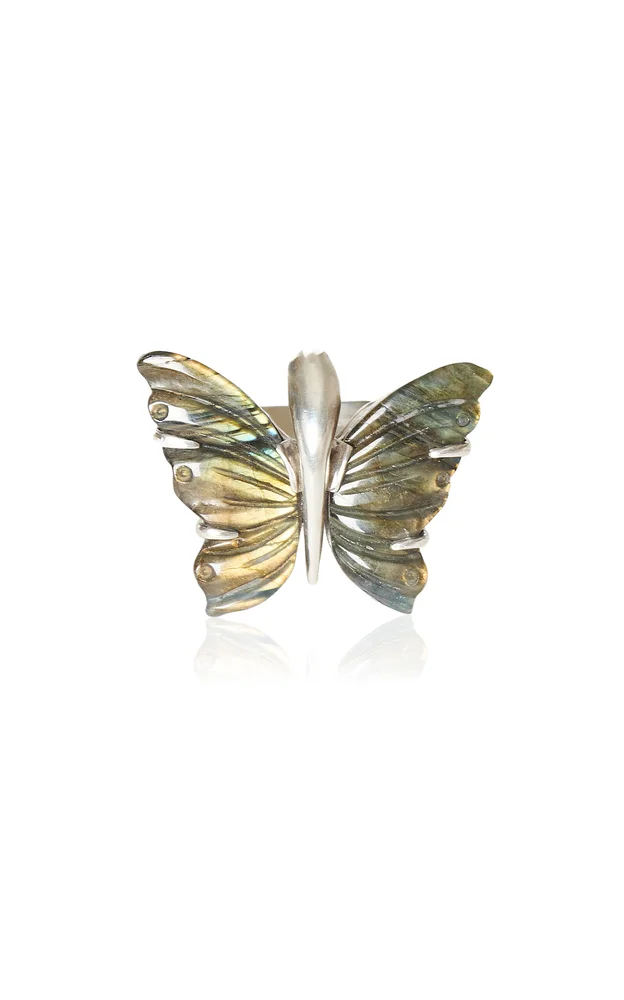Butterfly Sterling Silver Labradorite Ring