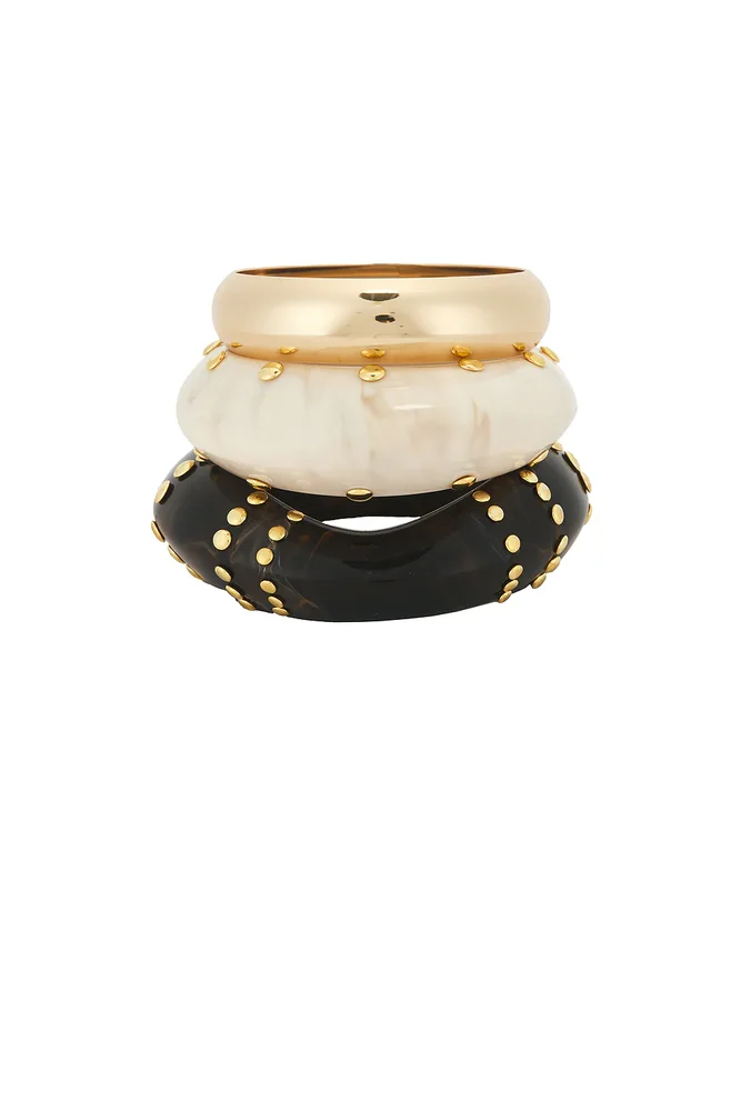 Studded Bangles Set Of 3