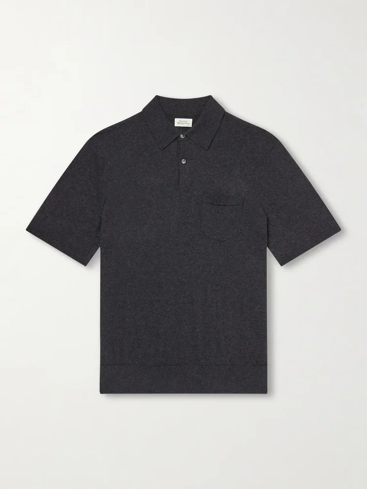 Cotton and Cashmere-Blend Polo Shirt