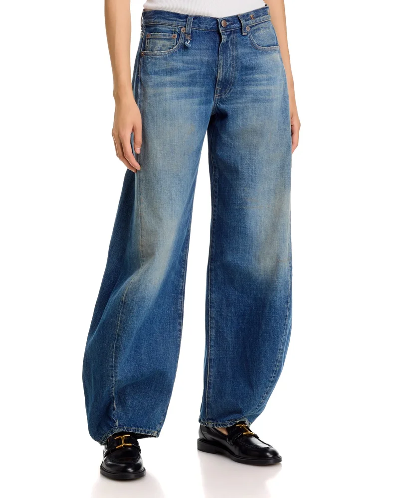 Janine High Rise Balloon Jeans in Hackney Blue