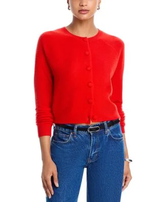 Cashmere100% Cashmere Crewneck Cardigan - Exclusive
