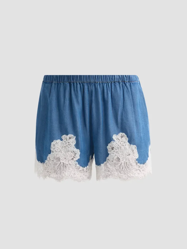 Alona Lace-Trim Shorts