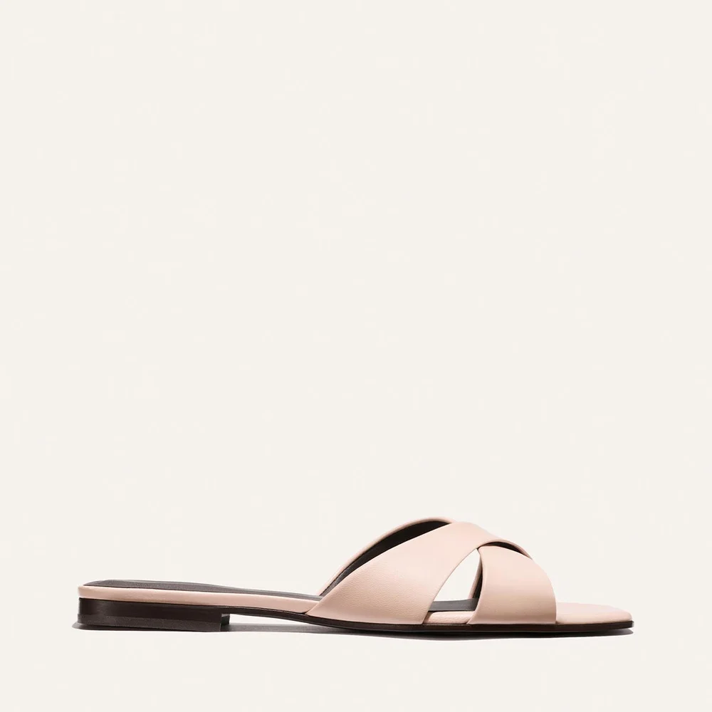 The Selene Flat Sandal - Petal Nappa