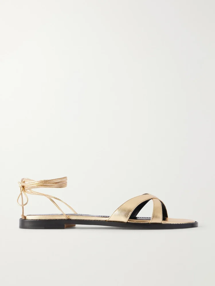 Caleva 10 metallic leather sandals
