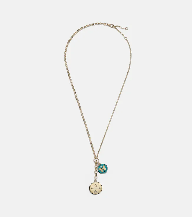 Dream & Reverie 18kt gold charm necklace with diamonds