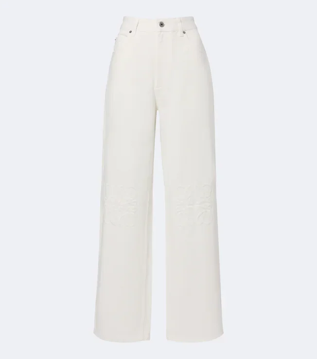 Anagram wide-leg jeans