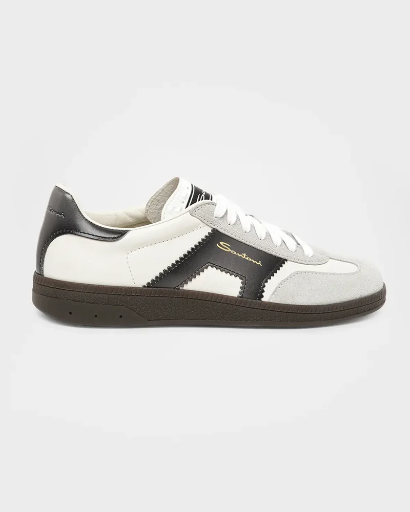 DBS Oly Mixed Leather Low-Top Sneakers