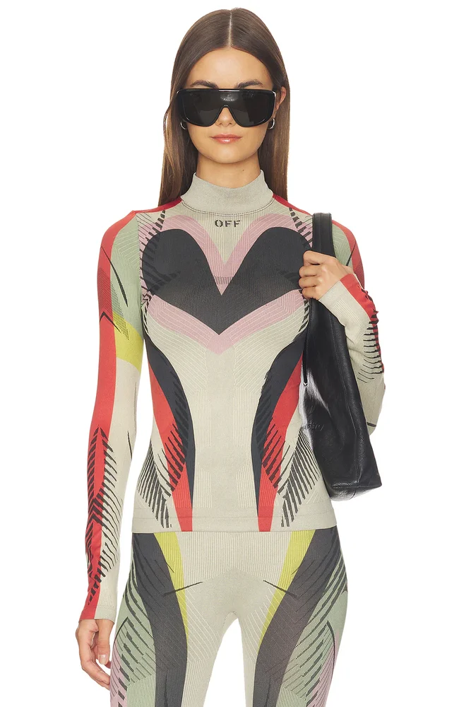 Seamless Color Block Top in Sand Barbados