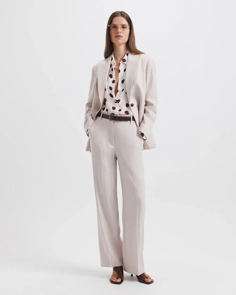 Celeste Wool Straight Leg Pant
