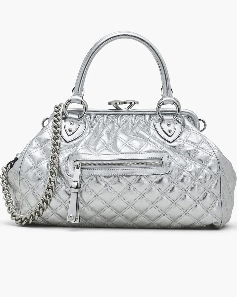 Re-Edition Quilted Metallic Leather Stam Bag