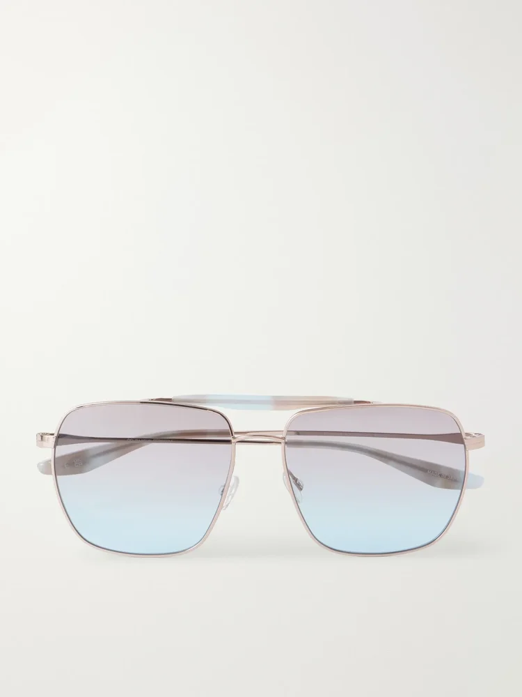 Bhanot aviator-style gold-tone sunglasses