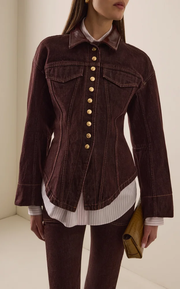 The Lennox Peplum Denim Jacket