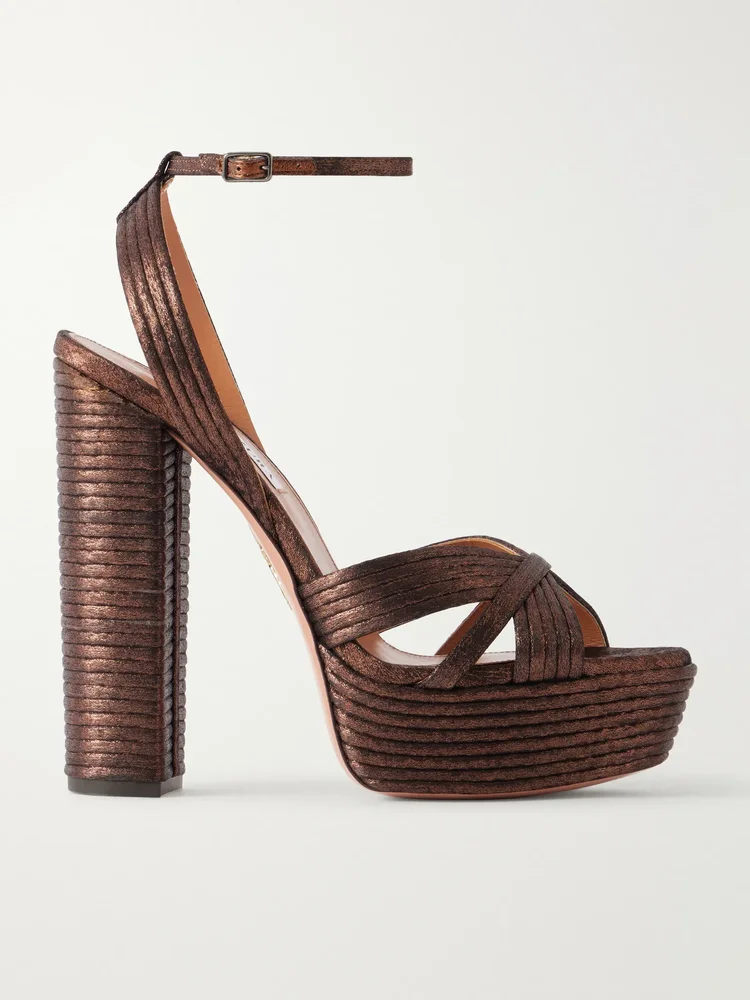 Sundance 140 metallic leather sandals