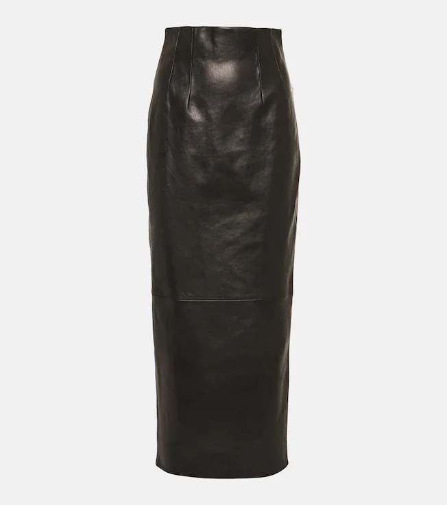 Loxley leather pencil skirt