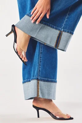 PVC Pointed-Toe Mule Heels