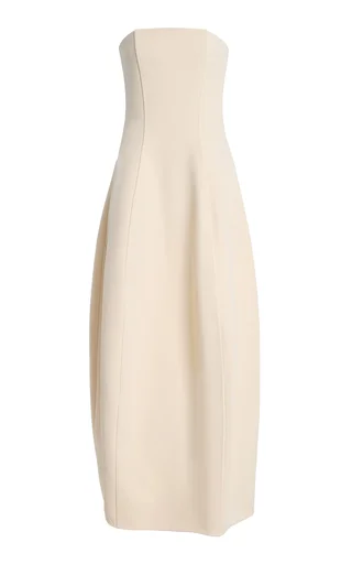 Strapless Balloon Crepe Mini Dress