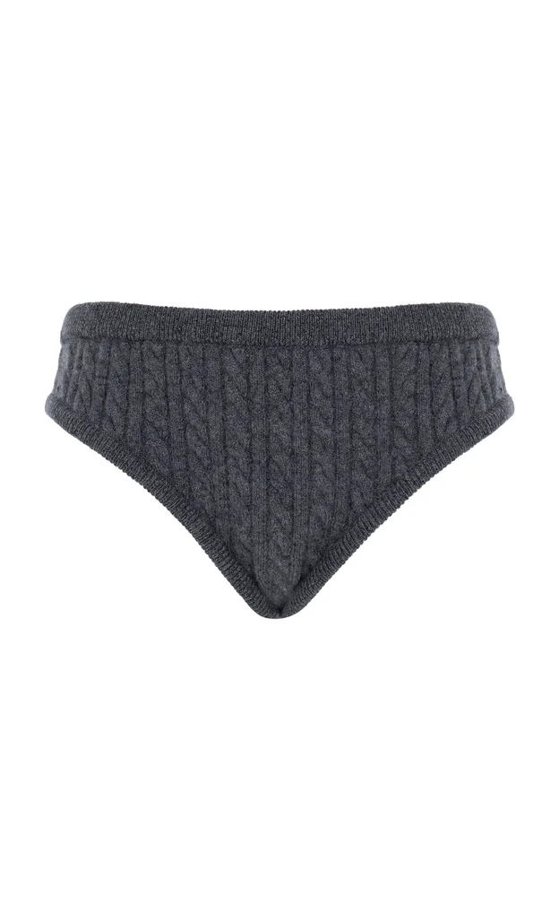 x Camille Charrière Wool-Cashmere Micro Shorts