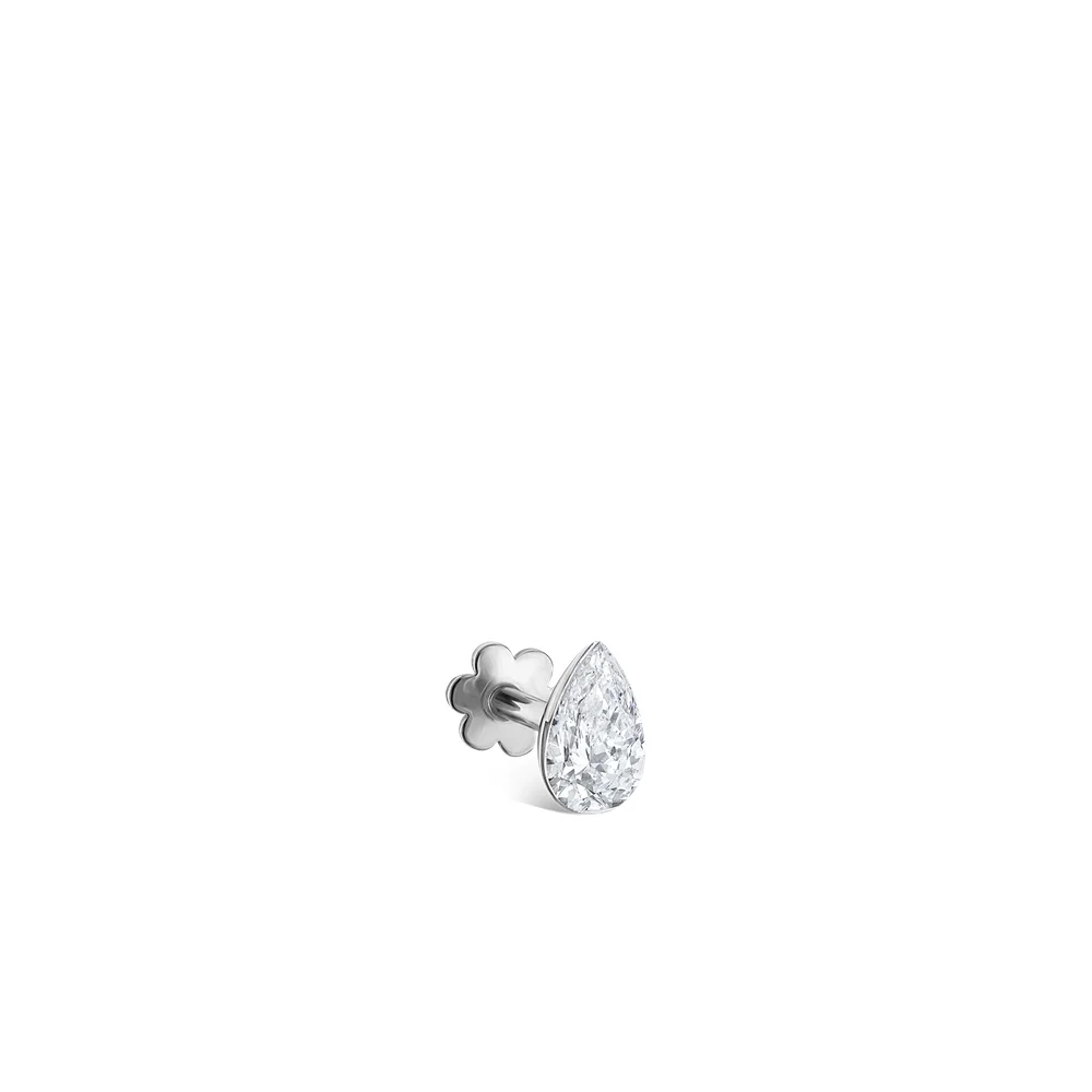 Maria Tash Invisible Set Diamond Pear Threaded Stud Earring