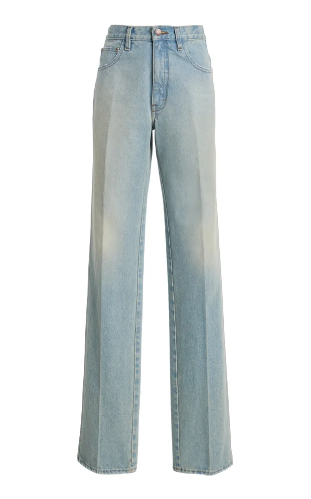 Mid-Rise Denim Straight-Leg Jeans