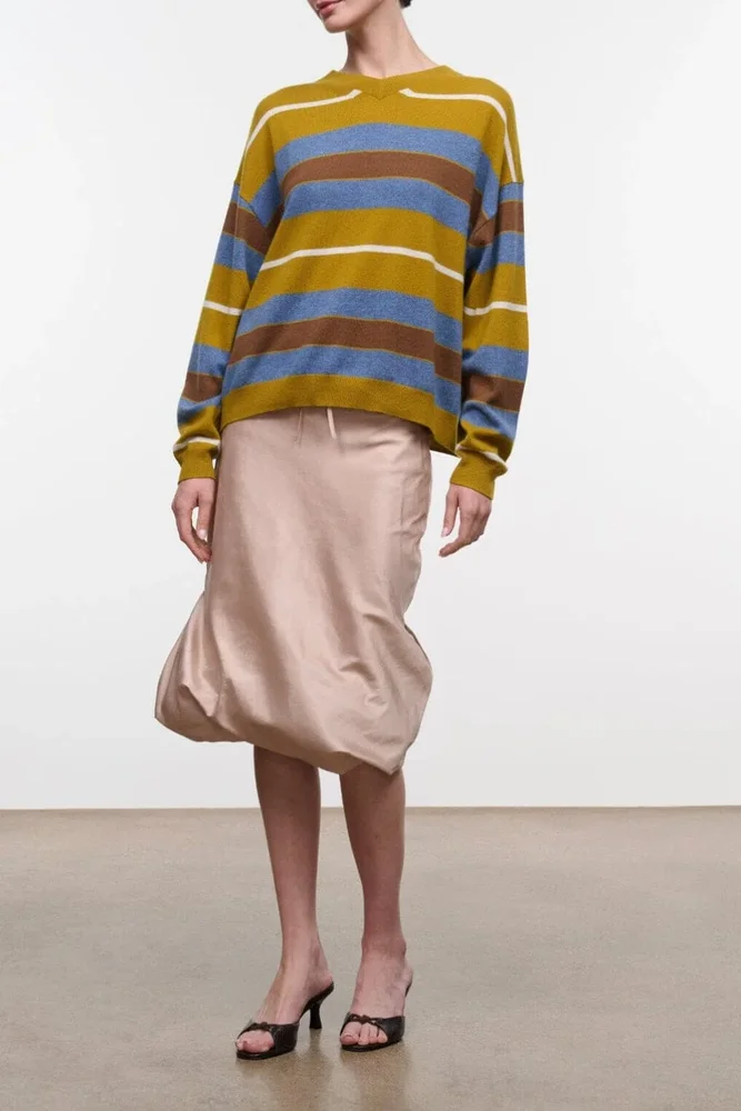 Spencer Cashmere Sweater, Canyon Stripe