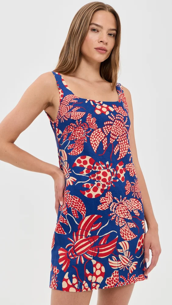 Lobster Linen Mini Dress